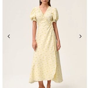 Adoore Ferrone Pastel Yellow Midi Dress NWT | Original $220